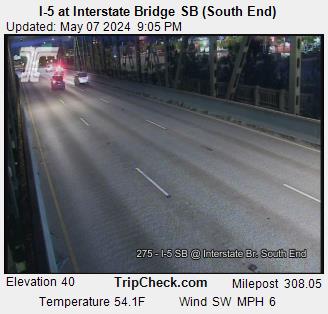 I-5 at Interstate Bridge SB (South End)